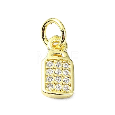 Brass Micro Pave Cubic Zirconia Pendants KK-H475-28G-01-1