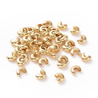 Brass Crimp Bead Covers FIND-A012-02G-1