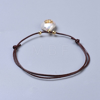 Cowhide Leather Cord Bracelets BJEW-JB04352-M-1