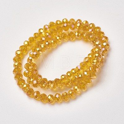 Electroplate Transparent Glass Beads Strands EGLA-A034-T3mm-T13-1