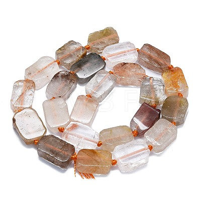 Natural Rutilated Quartz Beads Strands G-K245-J18-01-1