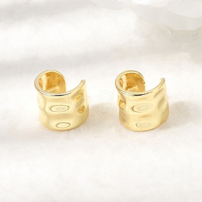 Brass Chunky Cuff Earrings EJEW-C186-11G-1