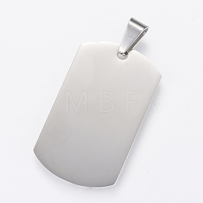 304 Stainless Steel Stamping Blank Tag Pendants X-STAS-R090-32-1