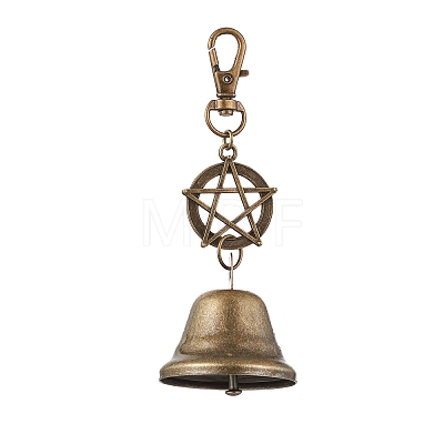 Iron Bell Pendant Decoration HJEW-JM02278-1