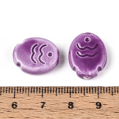 Handmade Porcelain Ceramic Beads PORC-T133-24F-1