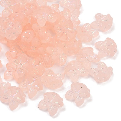 Frosted Transparent Acrylic Beads OACR-P029-18B-02-1