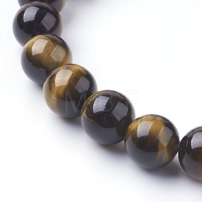 Natural Tiger Eye Beads Strands X-G-C076-10mm-1B-1