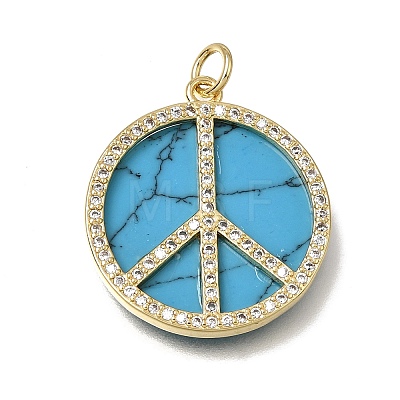 Brass Resin Pendants KK-C262-51G-1