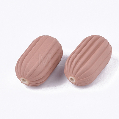 Rubberized Style Acrylic Corrugated Beads OACR-T014-18A-09-1