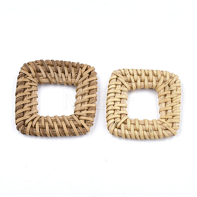 Handmade Reed Cane/Rattan Woven Linking Rings WOVE-T005-21A-1