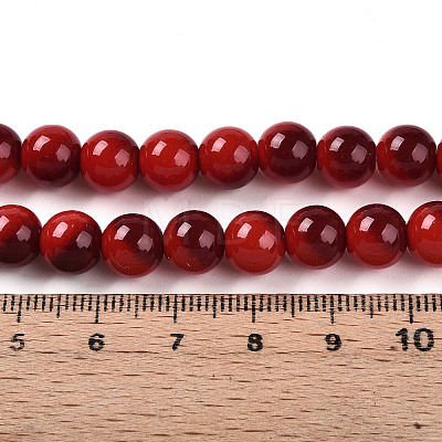 Baking Paint Glass Beads X1-DGLA-N012-8mm-10-1