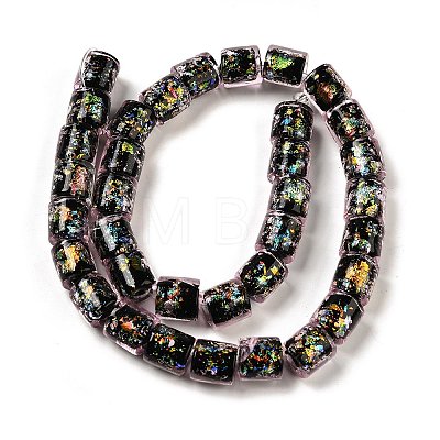 Handmade Dichroic Foil Glass Beads Strands DICH-U001-09H-1