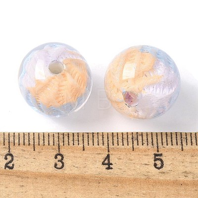 Two Tone Transparent Acrylic Beads OACR-D304-02L-1