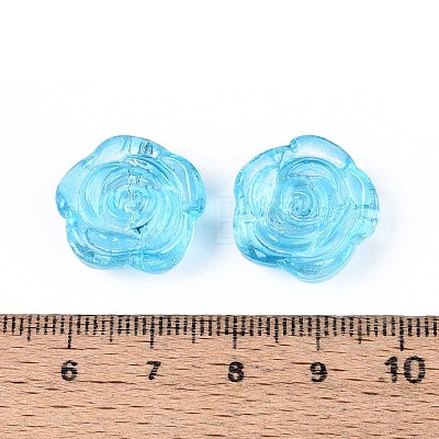 Baking Paint Transparent Glass Beads DGLA-N018-01C-1