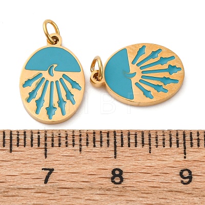 304 Stainless Steel Enamel Charm STAS-U061-32G-03-1