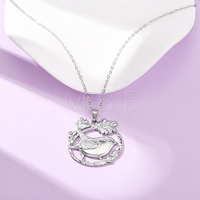 304 Stainless Steel Pendant Cable Chain Necklaces for Men Women NJEW-K308-03E-P-1
