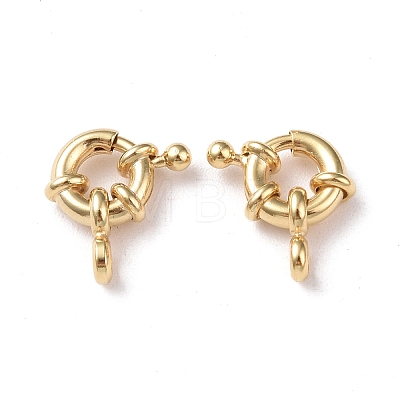 Eco-friendly Brass Spring Ring Clasps KK-D082-02G-A-1