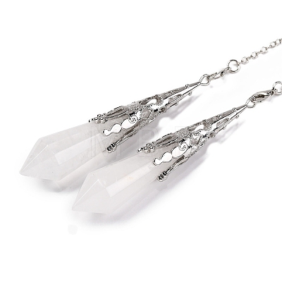 Natural Quartz Crystal Pointed Dowsing Pendulum Big Pendants G-H285-06P-A25-1