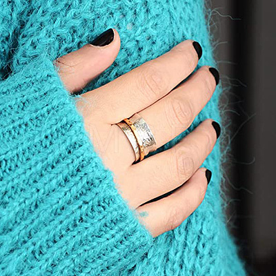 Retro 304 Stainless Steel Rotating Finger Rings FS-WG73D68-03-1