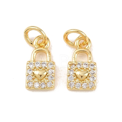 Brass Micro Pave Cubic Zirconia Pendants KK-B167-18G-1