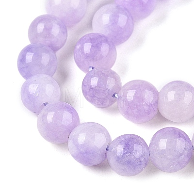 Dyed Natural White Jade Beads Strands G-T138-6mm-210-10-1