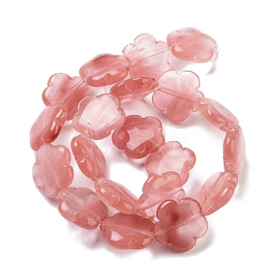 Cherry Quartz Glass Beads Strands G-F769-B01-02-1