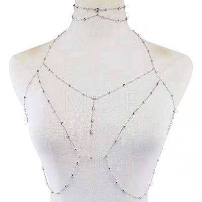 Alloy Crystal Rhinestone Chest Chains WGE105E-08-1