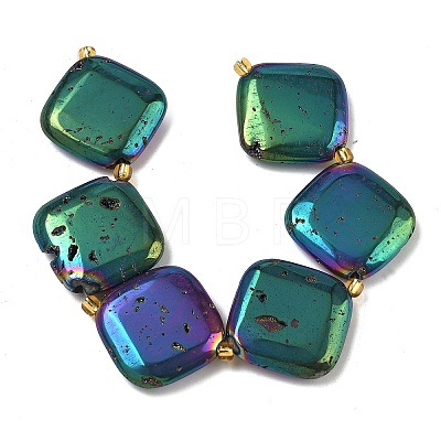 Electroplated Natural Druzy Geode Crystal Beads Strands G-G459-01-1