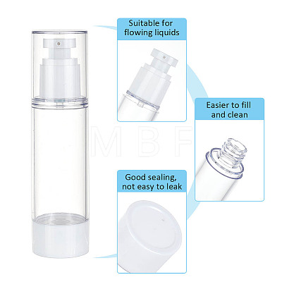   8Pcs 8 Style Plastic Portable Refillable Airless Pump Bottles AJEW-PH0011-42-1