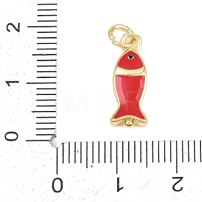 Brass Enamel Pendants KK-F938-20G-04-1