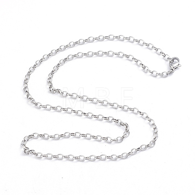 304 Stainless Steel Cable Chains Necklaces NJEW-L173-007-P-1