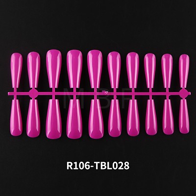 Solid Color Plastic Seamless Toe False Nail MRMJ-R106-TBL028-1