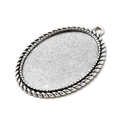 Tibetan Style Alloy Pendant Cabochon Settings LS-TIBEP-N003-17AS-1