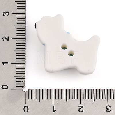 Dog Ceramic Buttons BUTT-I018-01E-01-1