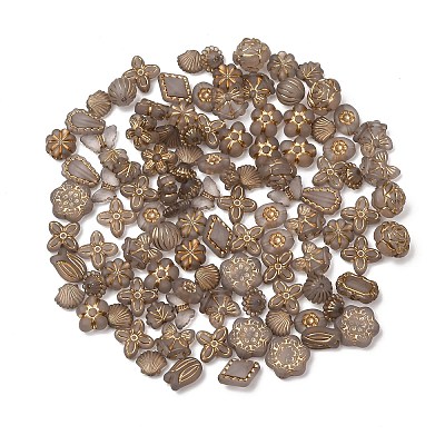 Frosted Transparent Acrylic Beads OACR-Z041-09-1