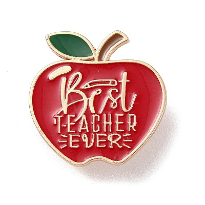 Teacher's Day Theme Rack Plating Light Gold Alloy Brooches JEWB-Z016-01KCG-06-1