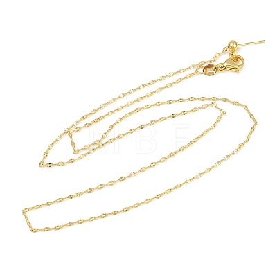 1.5MM Adjustable Slider Brass Dapped Chain Necklaces for Men Women NJEW-L012-10G-1