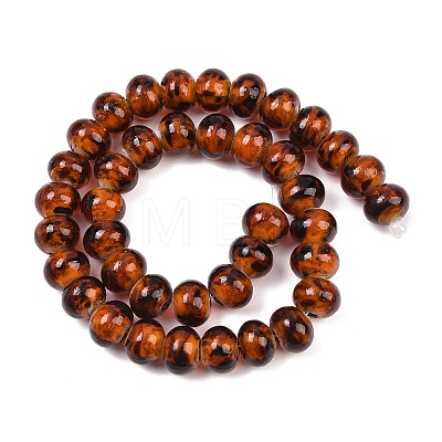 Handmade Gold Sand Enamel Lampwork Beads LAMP-B036-01-1