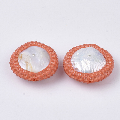 Polymer Clay Rhinestone Beads X-RB-S055-41I-1