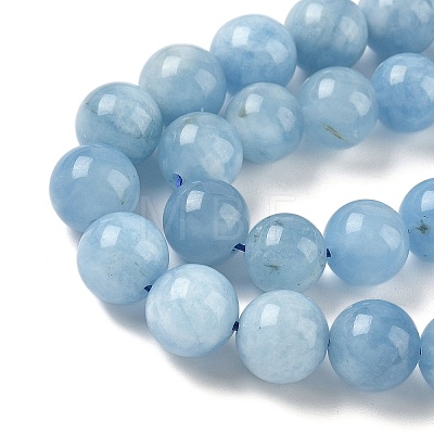 Natural Aquamarine Beads Strands G-D327-C03-8mm-1
