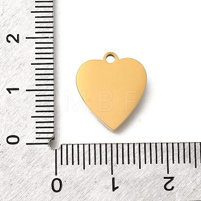 304 Stainless Steel Heart Charms STAS-Q348-07A-G-1