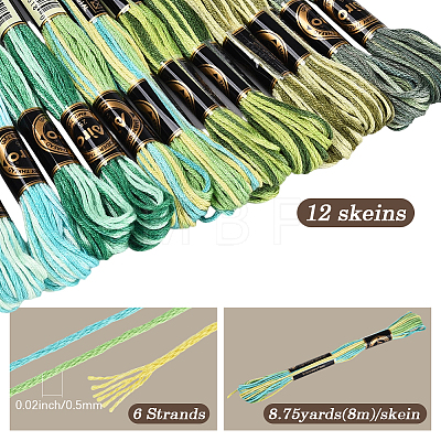 6-Ply Polyester Embroidery Floss OCOR-WH20074-15N-1