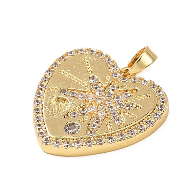 Brass Micro Pave Rhinestone Pendants KK-Z161-01G-01-1