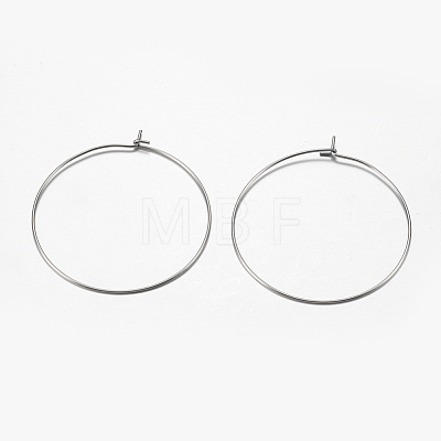 316 Surgical Stainless Steel Hoop Earrings Findings STAS-F149-32P-D-1