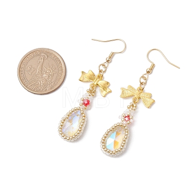 Alloy Glass Earrings EJEW-MZ00313-03-1