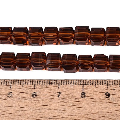 Transparent Glass Beads Strands GLAA-R041-8x8mm-A09-1