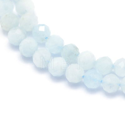 Natural Aquamarine Beads Strands G-E411-19D-3mm-1