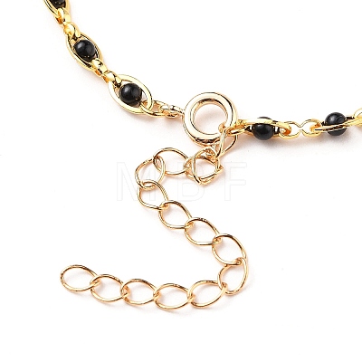 Brass Link Chain Anklets AJEW-AN00338-1