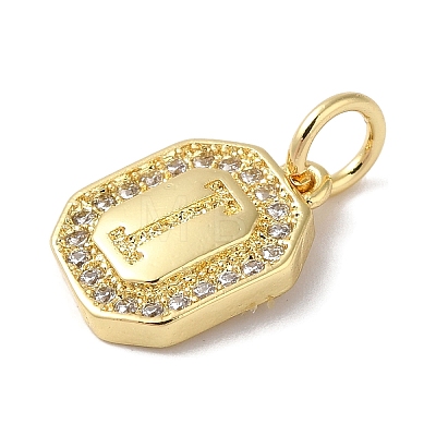 Real 18K Gold Plated Brass Micro Pave Clear Cubic Zirconia Pendants KK-L216-002G-I-1