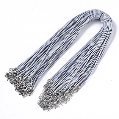 Waxed Cotton Cord Necklace Making MAK-S032-1.5mm-B17-1